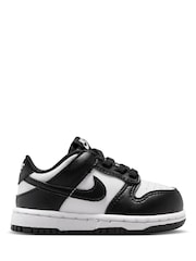 Nike Black White Infant Dunk Low Trainers - Image 1 of 9