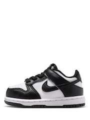 Nike Black White Infant Dunk Low Trainers - Image 6 of 9