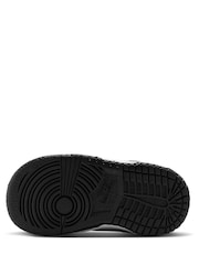 Nike Black White Infant Dunk Low Trainers - Image 7 of 9
