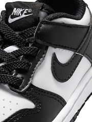 Nike Black White Infant Dunk Low Trainers - Image 8 of 9