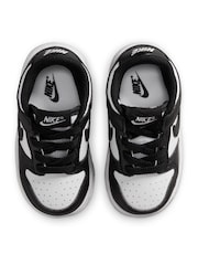 Nike Black White Infant Dunk Low Trainers - Image 9 of 9