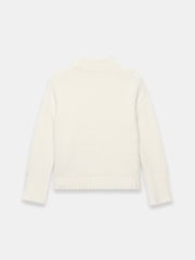 Mint Velvet White Cotton Blend Star Detail Jumper - Image 7 of 7