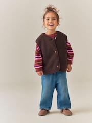 Marrone - Gilet in pelliccia sintetica (3mesi-7anni) - Immagine 2 di 8