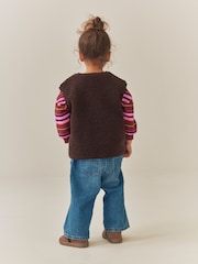 Marrone - Gilet in pelliccia sintetica (3mesi-7anni) - Immagine 3 di 8