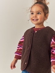 Marrone - Gilet in pelliccia sintetica (3mesi-7anni) - Immagine 4 di 8