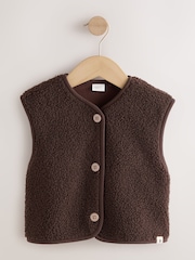Marrone - Gilet in pelliccia sintetica (3mesi-7anni) - Immagine 5 di 8