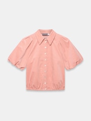 Mint Velvet Pink Corduroy Puff Sleeve Shirt - Image 7 of 8