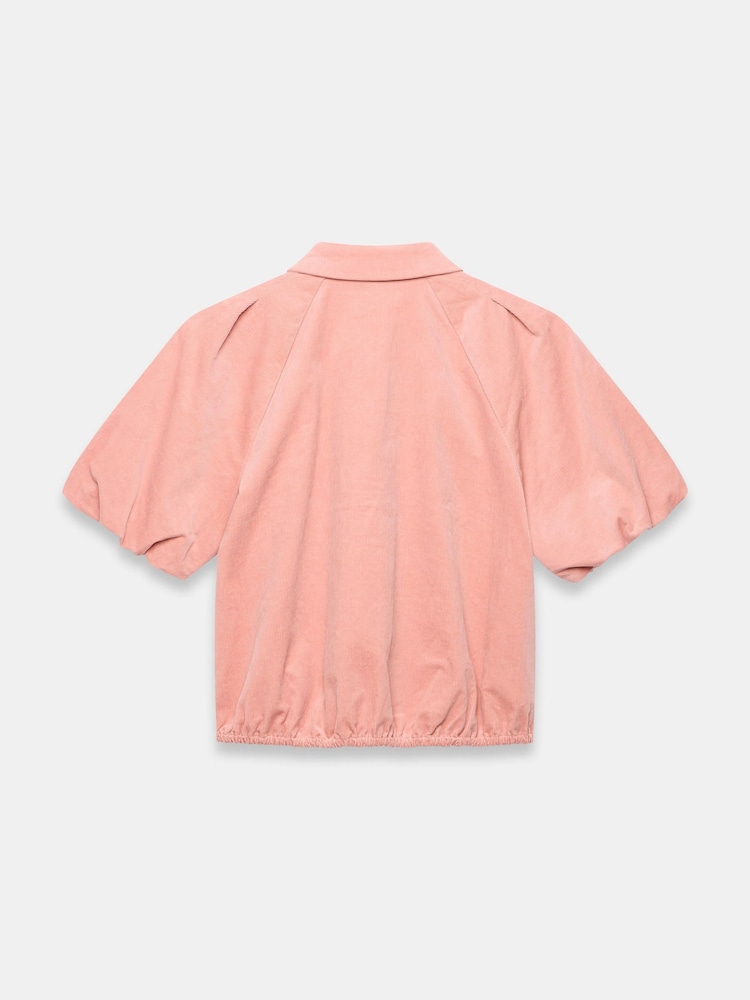 Mint Velvet Pink Corduroy Puff Sleeve Shirt - Image 8 of 8