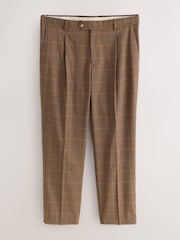 Brown Tailored Fit Gun Club Check Suit Trousers - Image 6 of 9