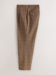 Brown Tailored Fit Gun Club Check Suit Trousers - Image 7 of 9