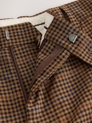 Brown Tailored Fit Gun Club Check Suit Trousers - Image 8 of 9