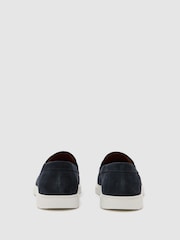 أزرق داكن - Reiss Jimmy Suede Tassel Loafers - Image 3 of 4