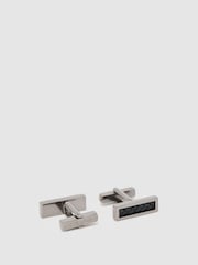 Cupru metalizat/Negru - Reiss Marlin Bar Cufflinks - Imaginea 2 din 3
