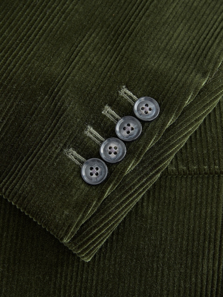 Оливково-зелений - Signature Tailored Fit Pontoglio Italian Cotton Corduroy Suit Jacket - Image 11 of 11 Оливково-зелений - Signature Tailored Fit Pontoglio Italian Cotton Corduroy Suit Jacket - Image 11 of 11