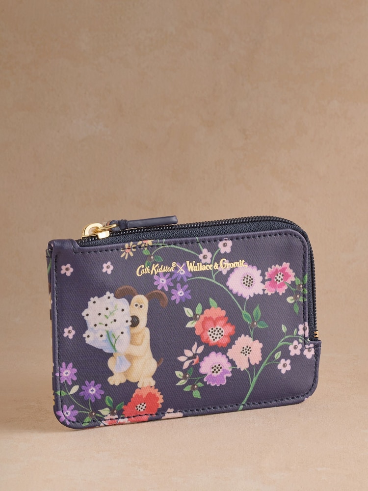 Cath Kidston Navy Wallace and Gromit Card and Coin Purse - Image 1 of 5 Cath Kidston Navy Wallace and Gromit Card and Coin Purse - Image 1 of 5
