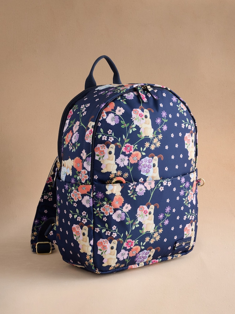 Cath Kidston Navy Wallace and Gromit Compact Backpack - Image 2 of 8