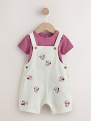Ecru Embroidered Minnie Mouse - Baby Dungaree Set (0mths-2yrs) - 圖片 1/8