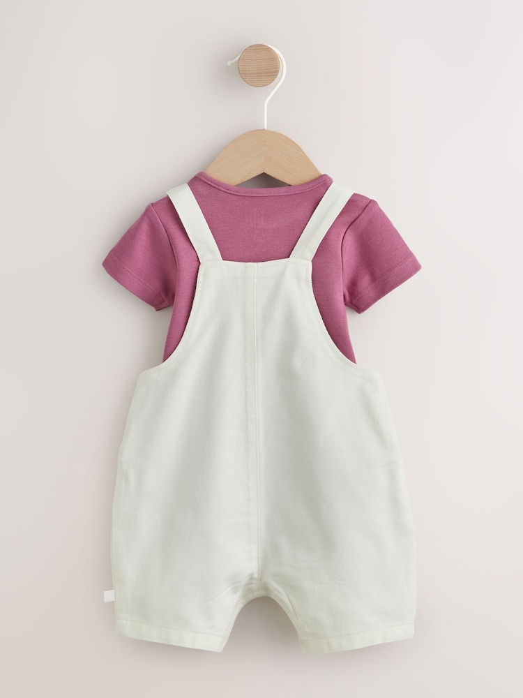 Ecru Embroidered Minnie Mouse - Baby Dungaree Set (0mths-2yrs) - 圖片 2/8
