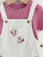 Ecru Embroidered Minnie Mouse - Baby Dungaree Set (0mths-2yrs) - 圖片 4/8