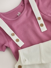 Ecru Embroidered Minnie Mouse - Baby Dungaree Set (0mths-2yrs) - 圖片 5/8