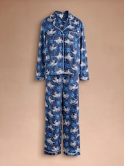 Cath Kidston Navy Wallace and Gromit Button Through Pyjamas Set - Image 2 of 4