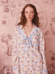Cath Kidston Ecru Spot Wallace and Gromit Button Through Pyjamas Set - Image 3 of 15