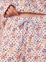 Cath Kidston Ecru Spot Wallace and Gromit Button Through Pyjamas Set - Image 7 of 15