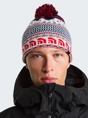 The North Face White Cabin Ski Tuke Pom Beanie - Image 1 of 1