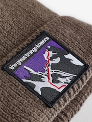 Коричневый - Бини с логотипом и манжетами The North Face - Изображение 2 2