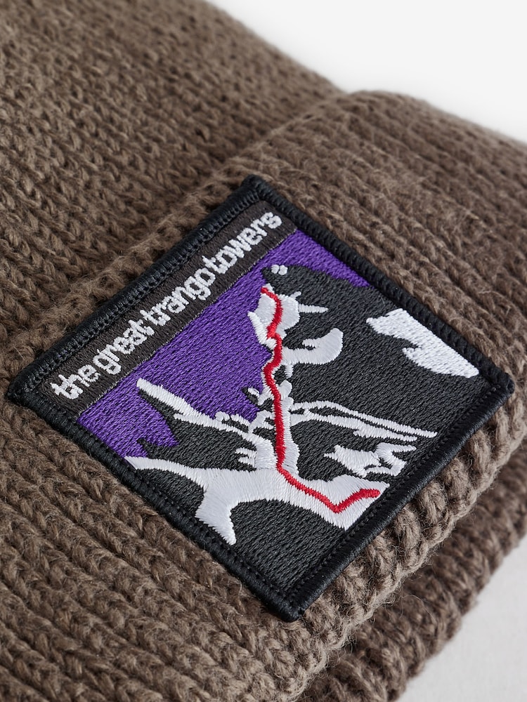 Коричневый - Бини с логотипом и манжетами The North Face - Изображение 2 2
