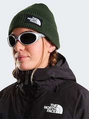The North Face Green Logo Box Cuffed Beanie - Image 2 of 3