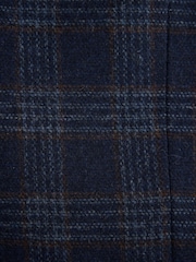 Bright Blue Slim Fit Nova Fides Italian Wool Rich Check Trimmed Suit Jacket - Image 12 of 12