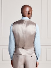 Neutral Signature Slim Fit Zignone Italian Wool Cashmere Flannel Suit Waistcoat - Image 2 of 4