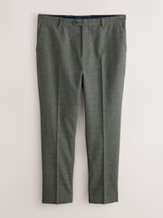 Green Regular Fit Nova Fides Italian Wool Blend Check Suit Trousers - Image 7 of 12