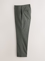 Green Regular Fit Nova Fides Italian Wool Blend Check Suit Trousers - Image 8 of 12