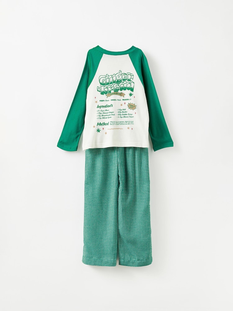 أخضر - Cotton On Kids Matching Family Christmas Raglan Long Sleeve Pyjamas - صورة 2 من 3 أخضر - Cotton On Kids Matching Family Christmas Raglan Long Sleeve Pyjamas - صورة 2 من 3