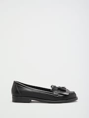 Noir - Mocassins plats et fins à franges Lipsy Vêtements de travail - Image 2 de 5