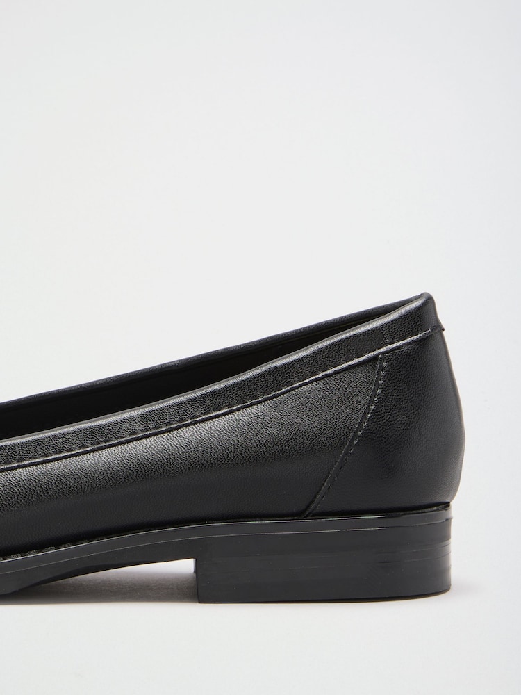 Noir - Mocassins plats et fins à franges Lipsy Vêtements de travail - Image 5 de 5
