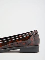 Marron écaille de tortue - Mocassins plats et fins à franges Lipsy Vêtements de travail - Image 3 de 5
