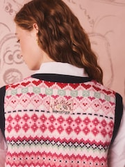 Cath Kidston Pink Wallace and Gromit Fairisle Knitted Vest - Image 2 of 4