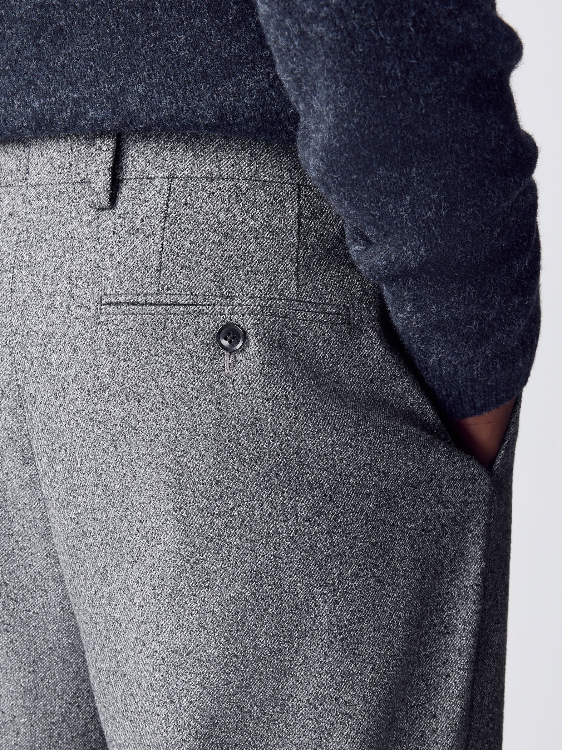Buy Charcoal Grey Loose Fit Boucle Suit Trousers from Next Norway