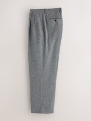 Charcoal Grey Loose Fit Boucle Suit Trousers - Image 6 of 9