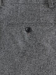 Charcoal Grey Loose Fit Boucle Suit Trousers - Image 9 of 9