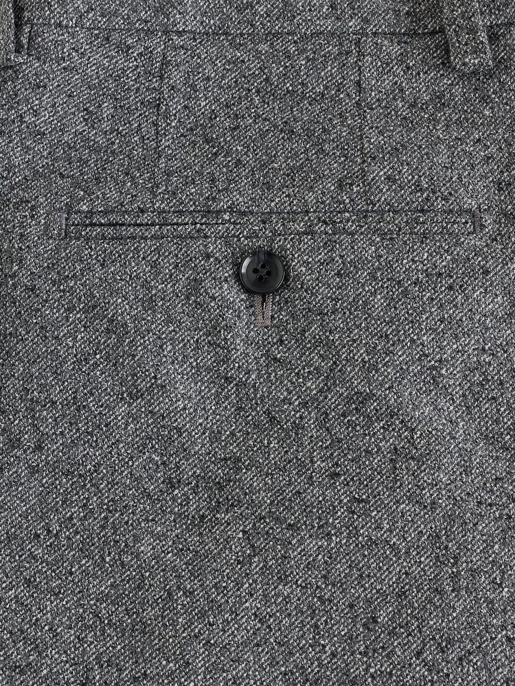 Charcoal Grey Loose Fit Boucle Suit Trousers - Image 9 of 9 Charcoal Grey Loose Fit Boucle Suit Trousers - Image 9 of 9