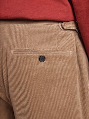 Tan Brown Signature Tailored Fit Pontoglio Italian Cashmere Blend Corduroy Suit Trousers - Image 5 of 10