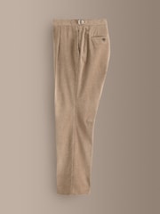 Tan Brown Signature Tailored Fit Pontoglio Italian Cashmere Blend Corduroy Suit Trousers - Image 7 of 10