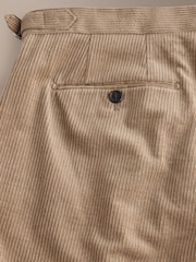 Tan Brown Signature Tailored Fit Pontoglio Italian Cashmere Blend Corduroy Suit Trousers - Image 9 of 10
