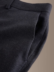 Navy Signature Tailored Fit Motionflex Stretch Tollegno Italian Wool Rich Textured Suit Trousers - Image 6 of 9