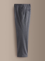 Grau - Signature Regular Fit Tollegno Italian Wool Cashmere Blend Textured Suit Trousers - Bild 6 von 9