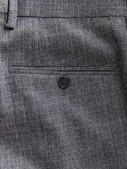 Grau - Signature Regular Fit Tollegno Italian Wool Cashmere Blend Textured Suit Trousers - Bild 9 von 9